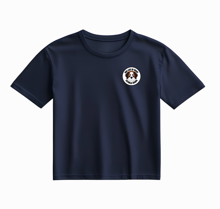 Toddler Short Sleeve Simple Navy T-Shirt