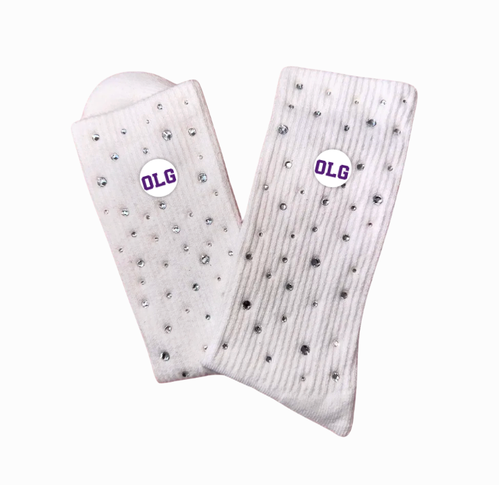 Embellished Logo Socks
