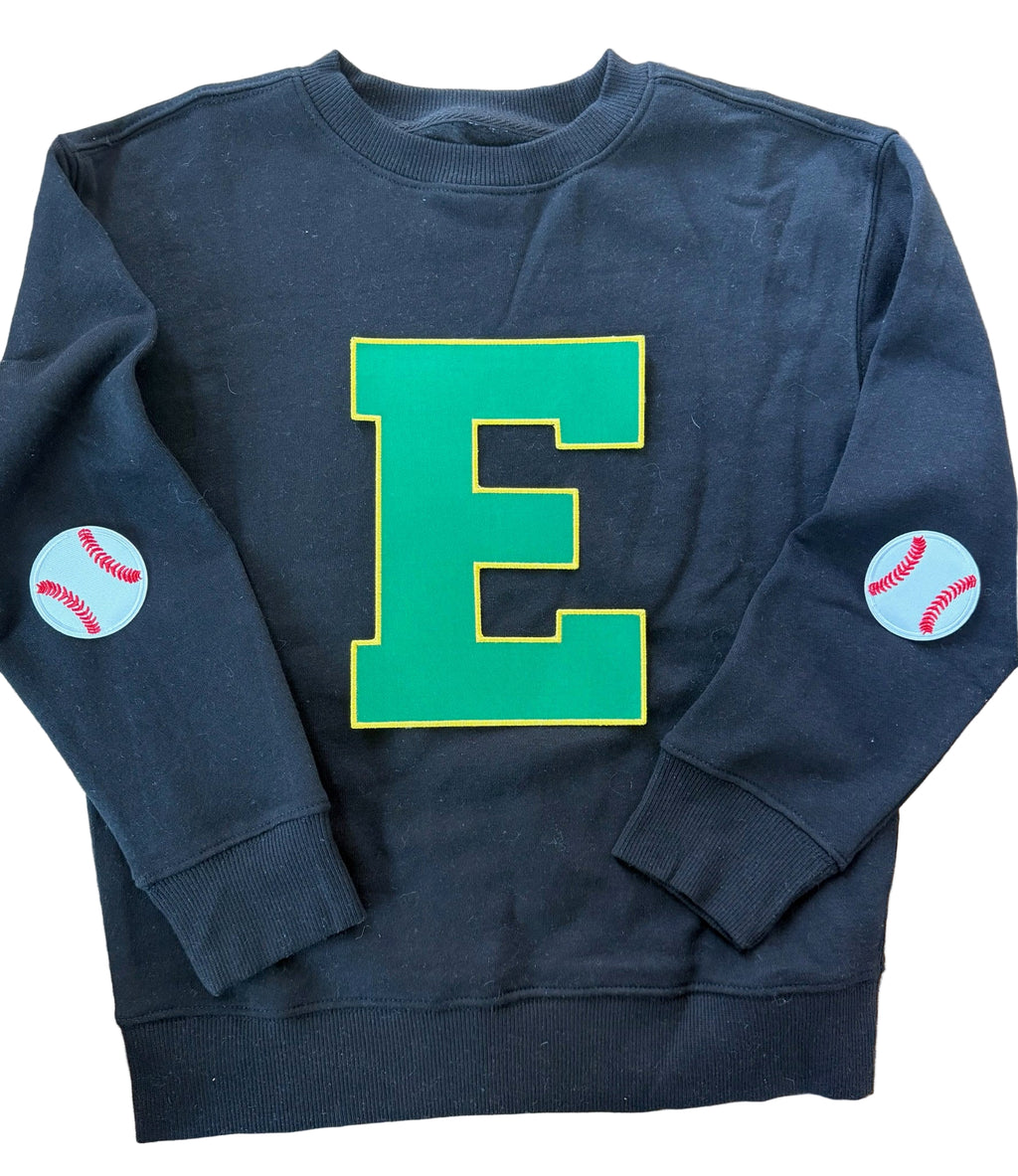 Edina Black Crewneck Sweatshirt