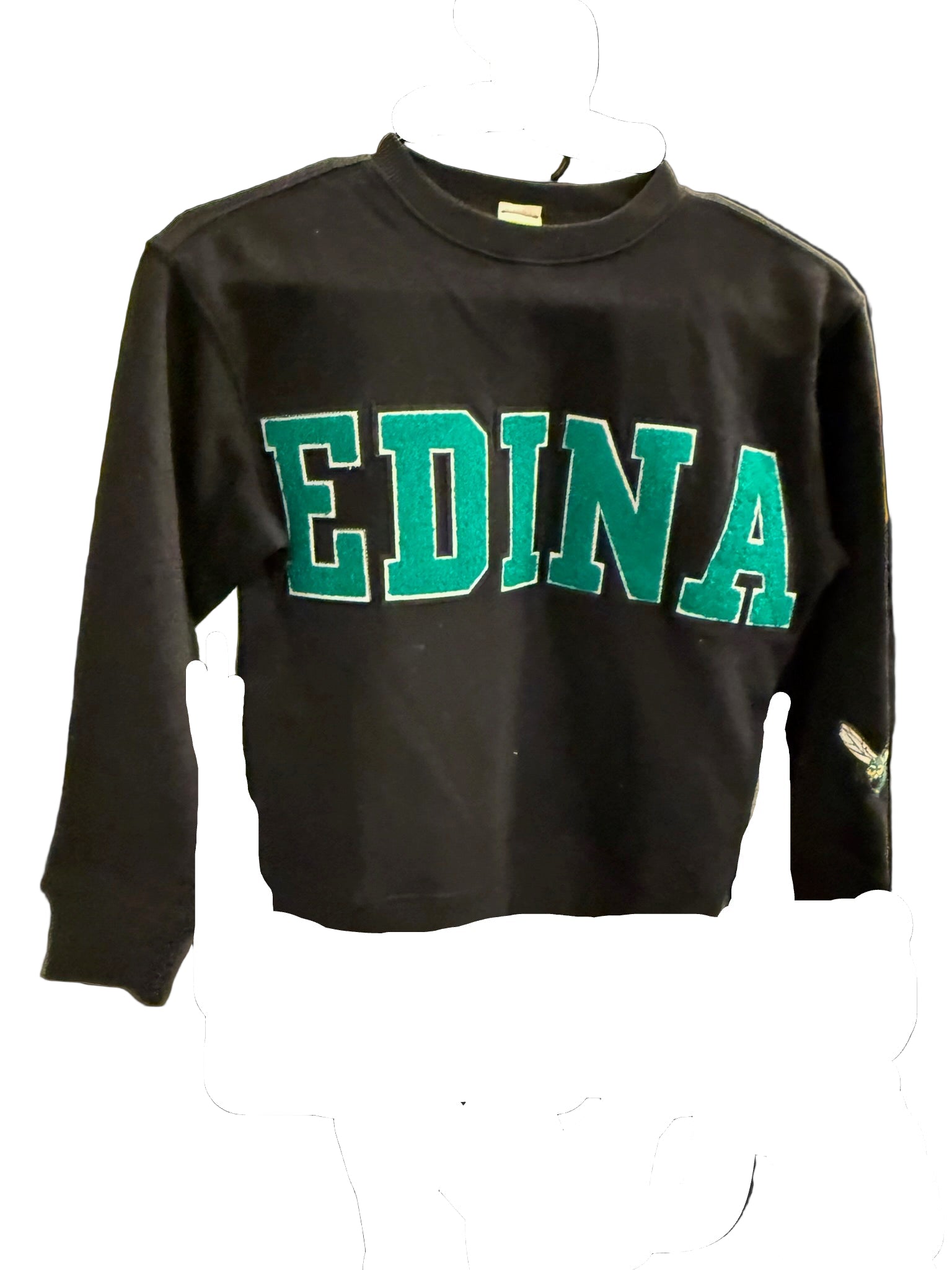 Edina Black Crewneck Sweatshirt