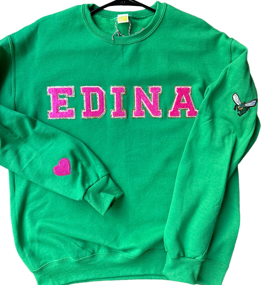 Edina Green Crewneck Sweatshirt