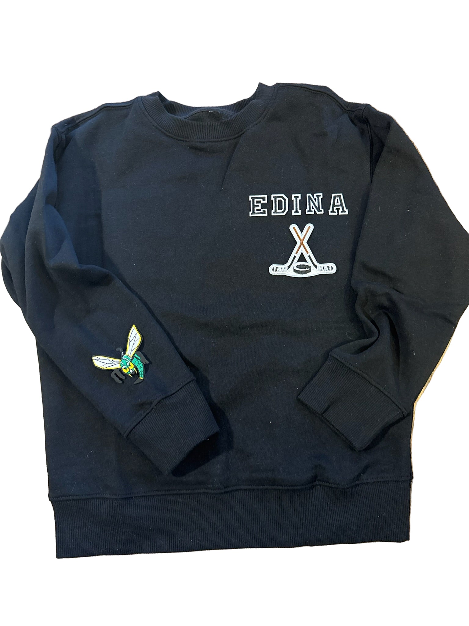 Edina Black Crewneck Sweatshirt