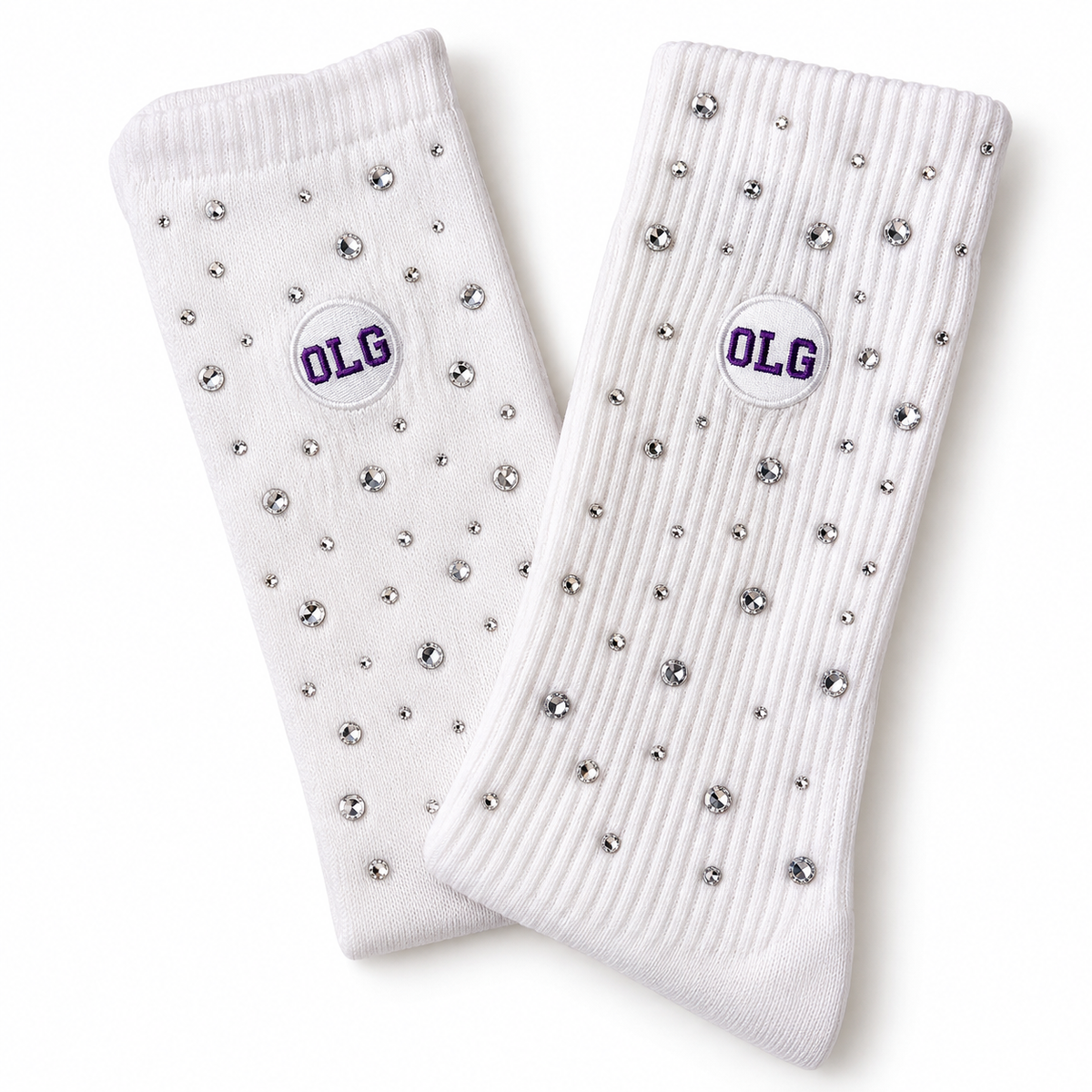 Embellished Logo Socks