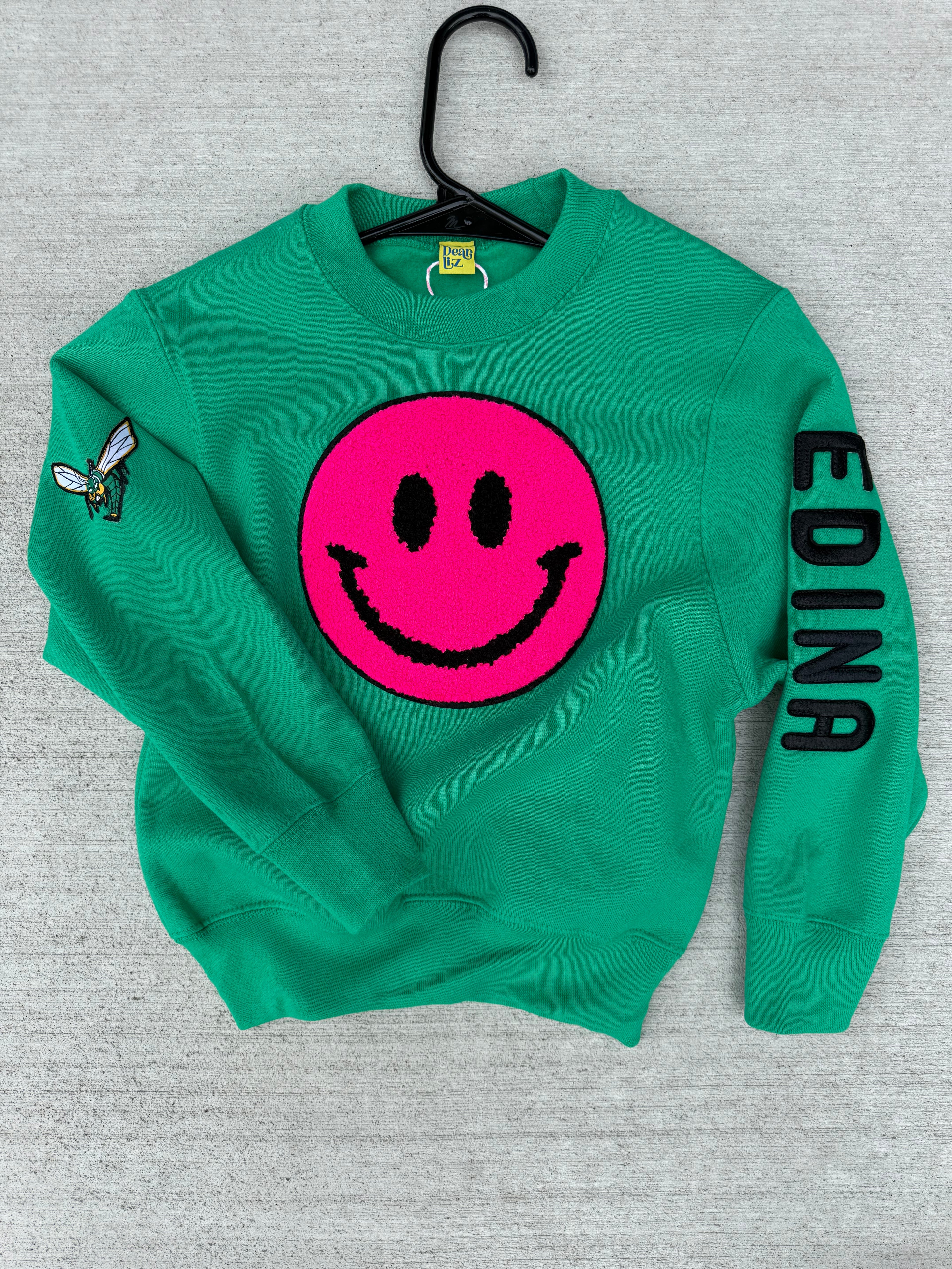 Youth Pink Smiley Sweatshirt