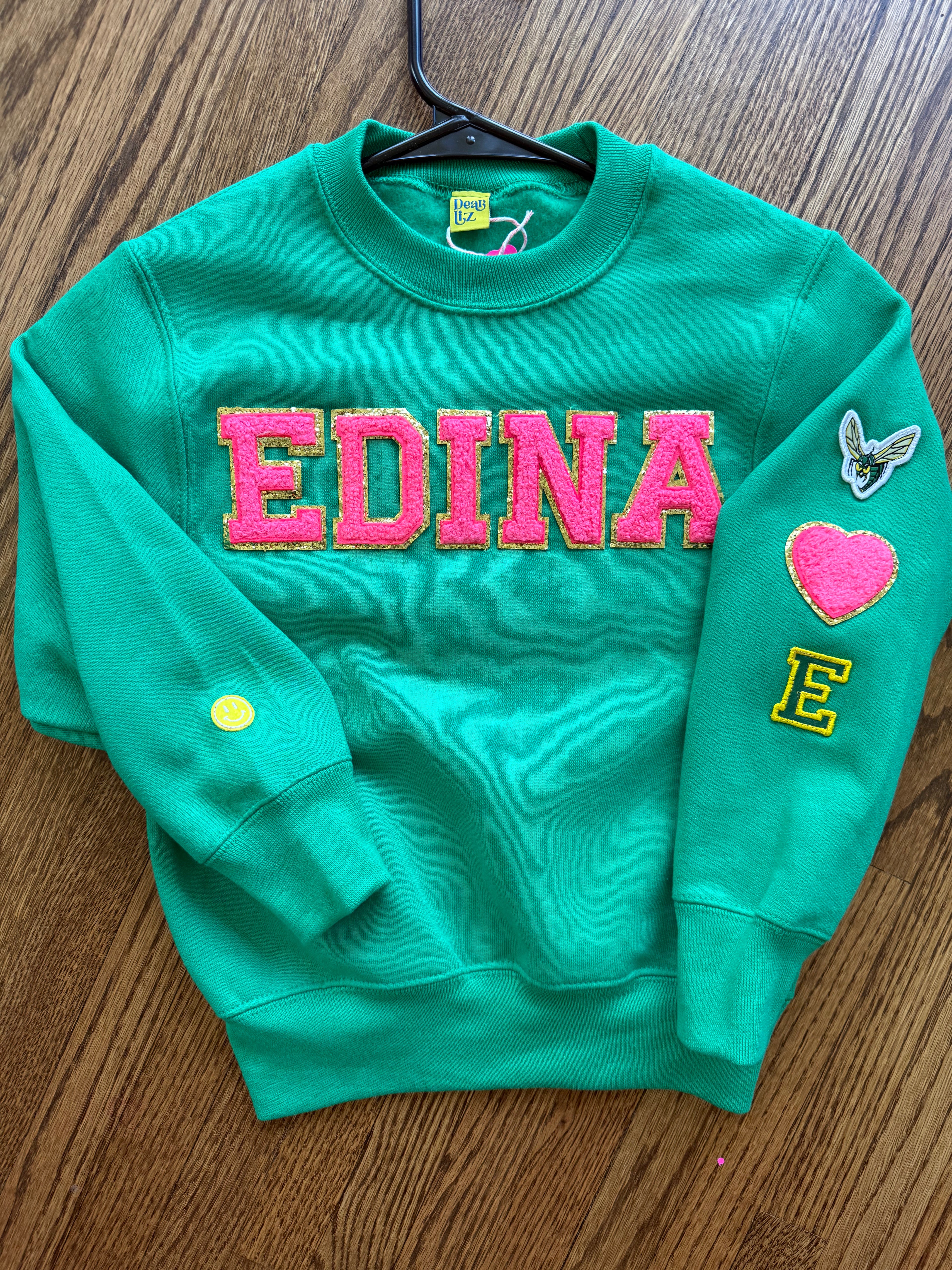 Youth Edina Crewneck w/ arm patches