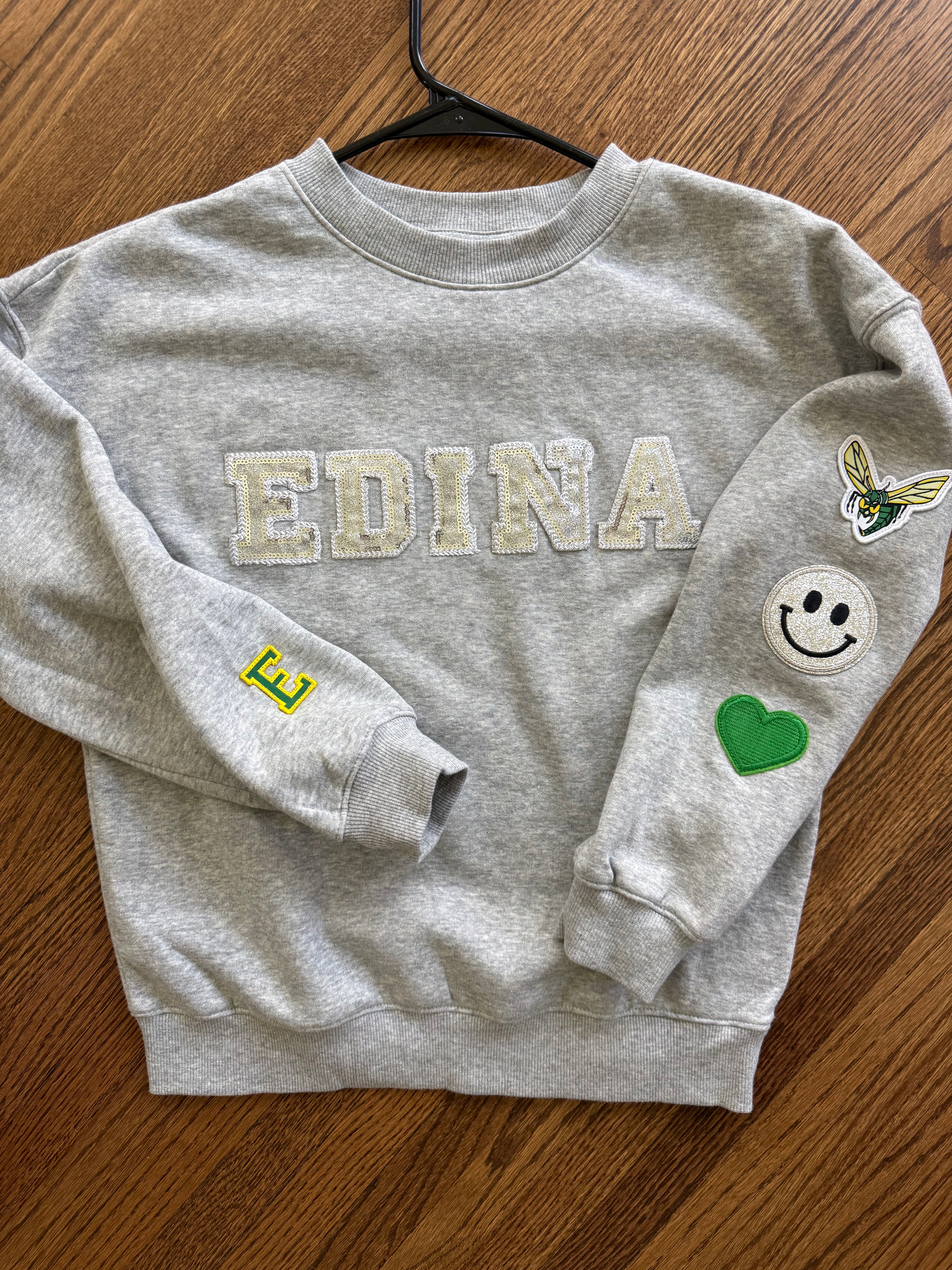 Youth Silver Sequin Crewneck