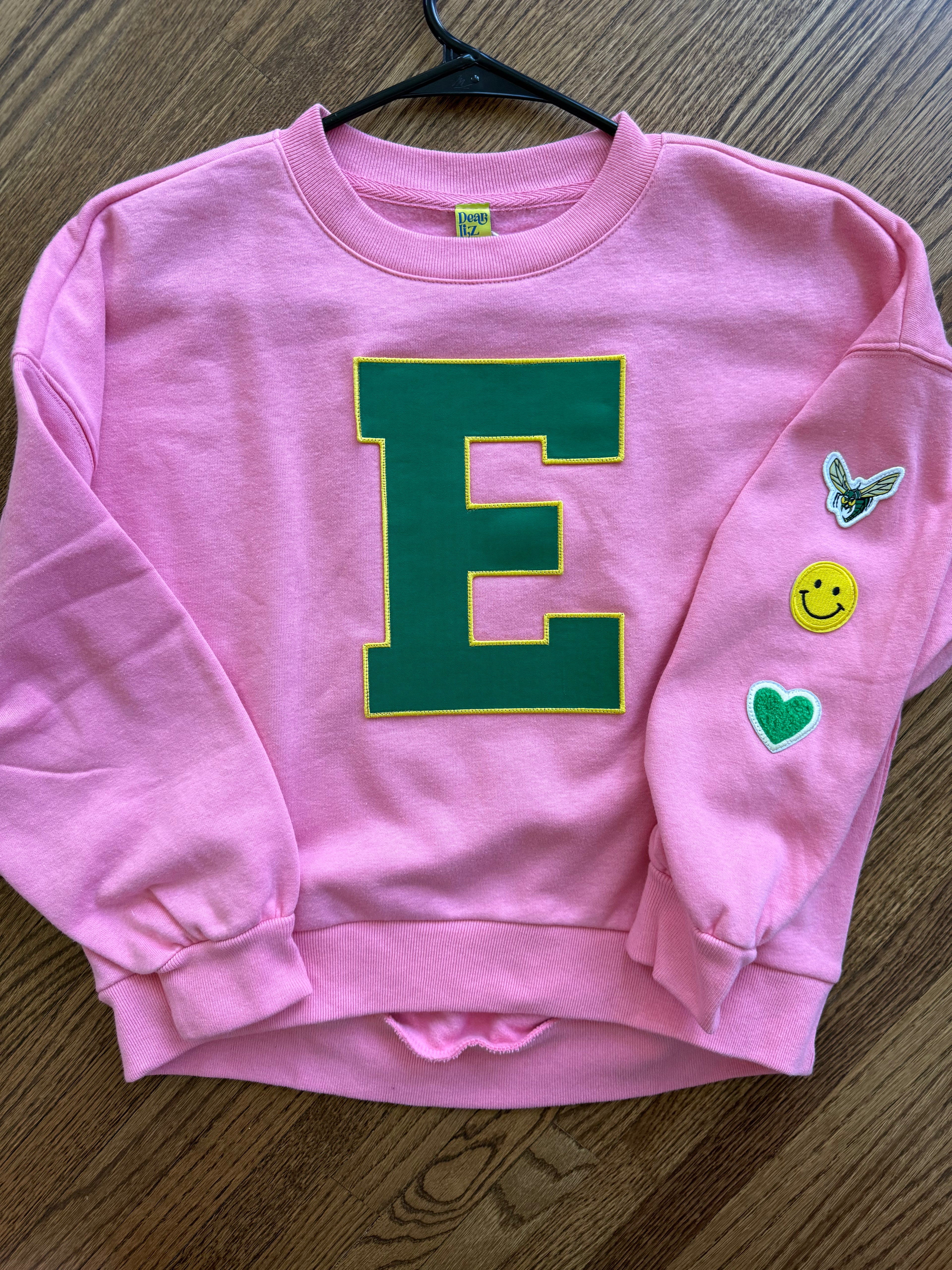 Youth Pink Big E Crewneck