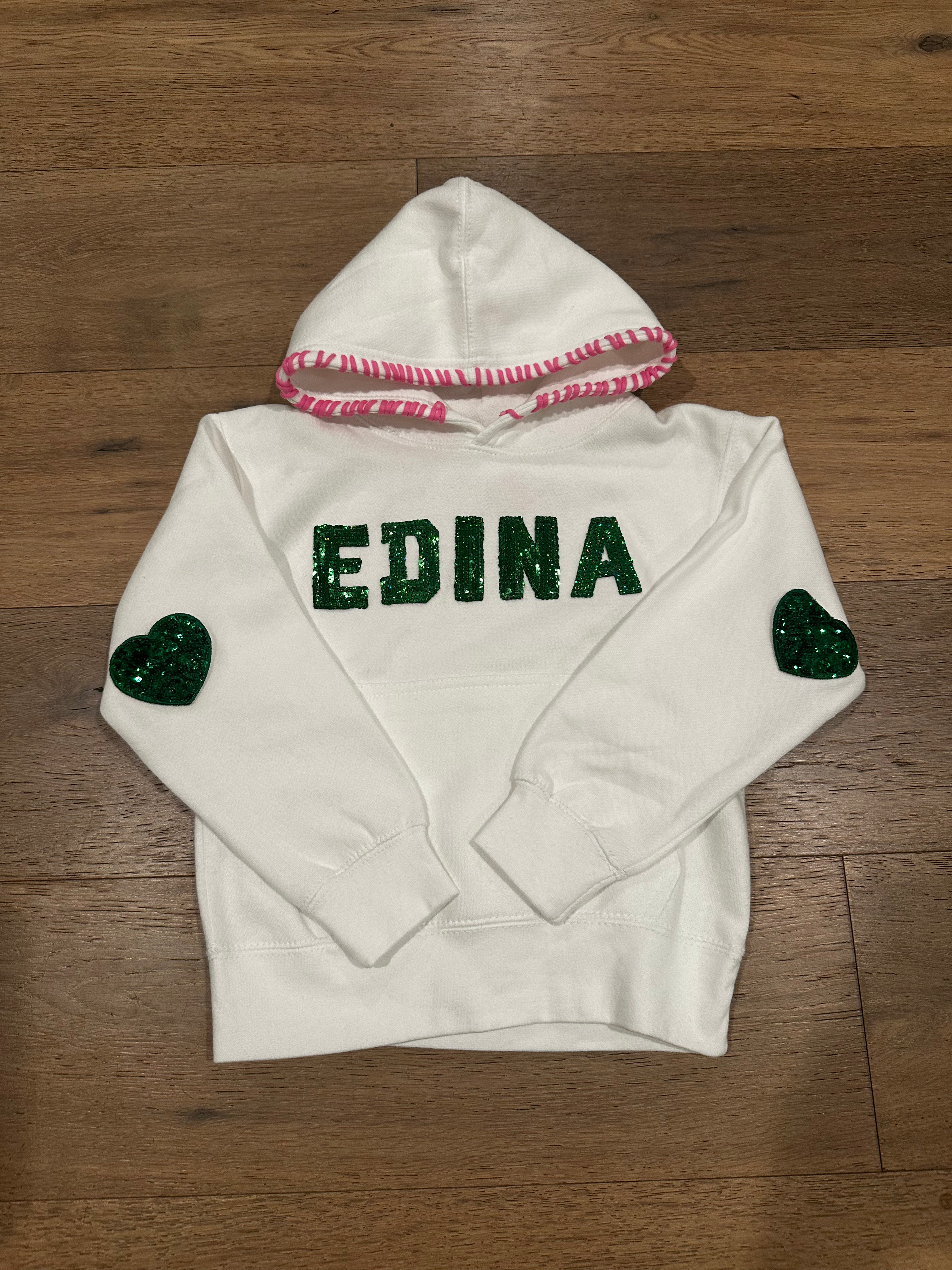 Edina Sparkly Hoodie w/ Hood Details