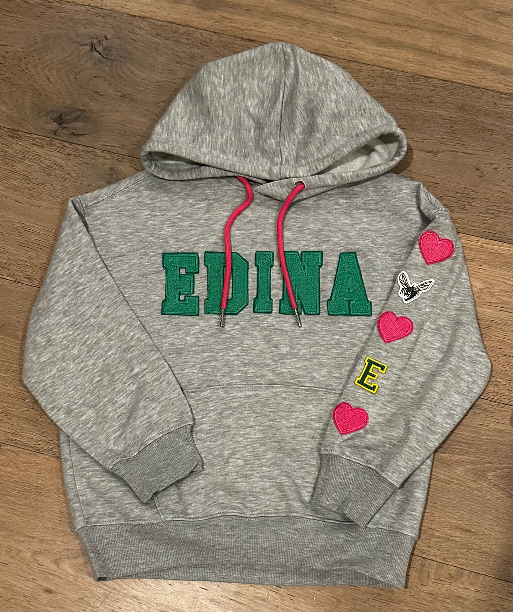Edina Youth Size Small Grey Hoodie