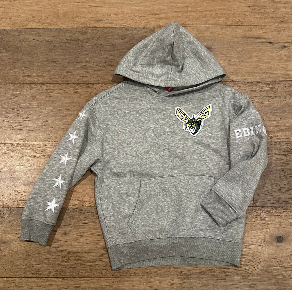 Edina Youth Size Small Grey Hoodie