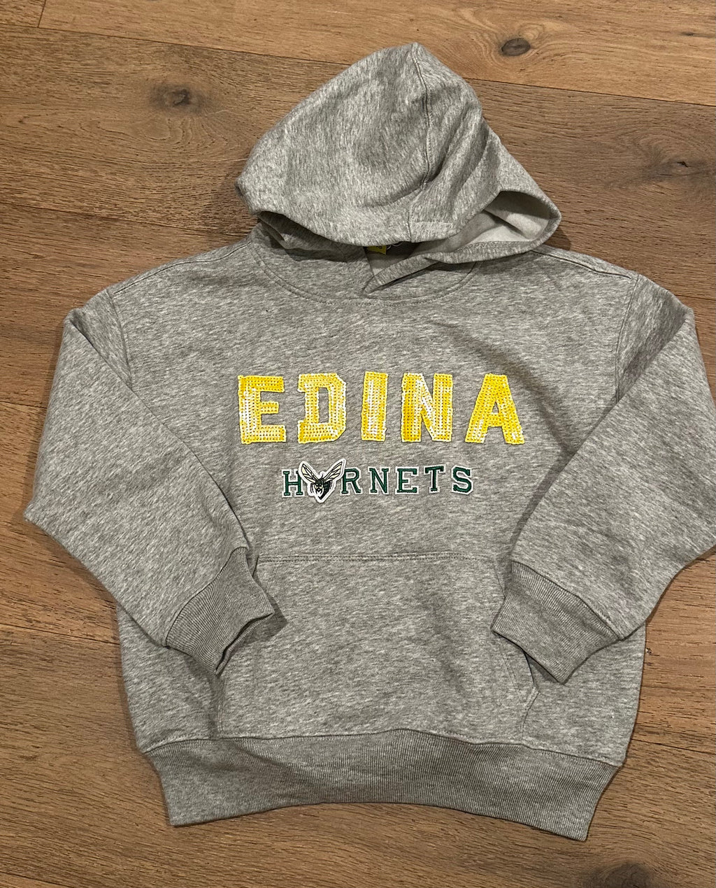 Edina Youth Size Small Grey Hoodie