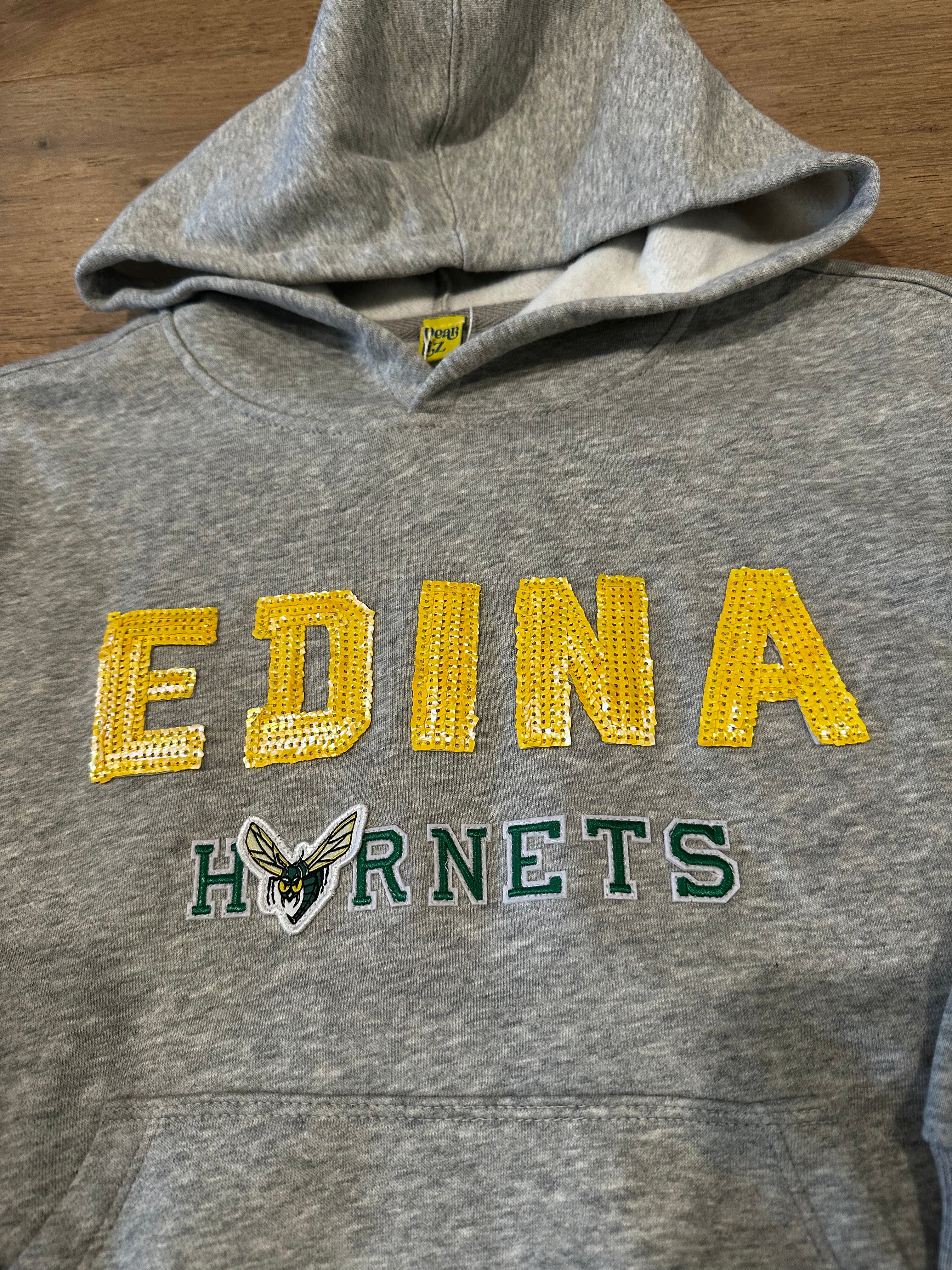 Youth Edina Grey Sparkle Hoodie