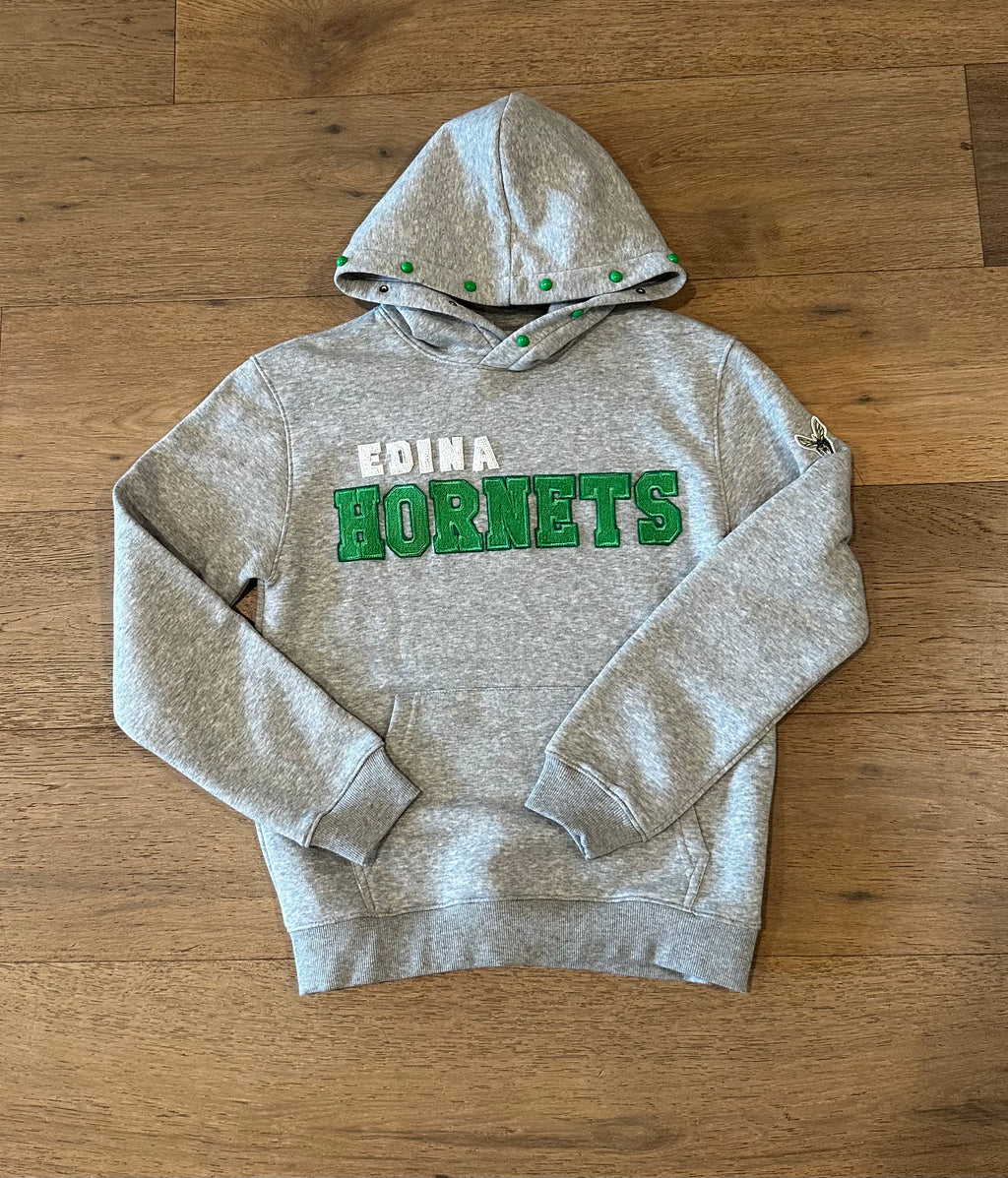 Edina Youth Green Studded Hoodie