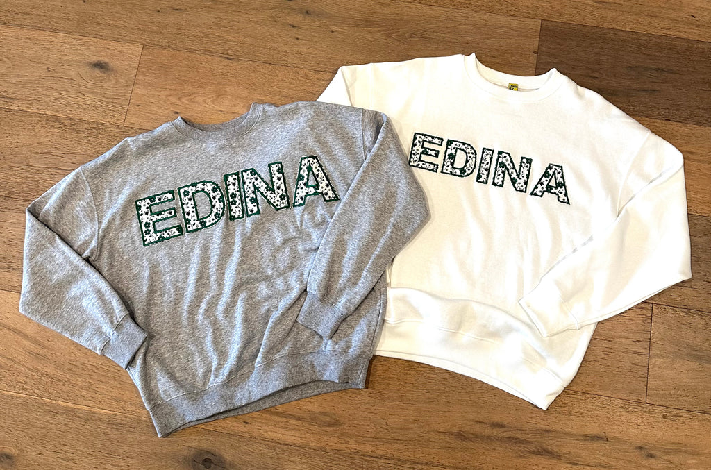 Edina Adult Applique Crew