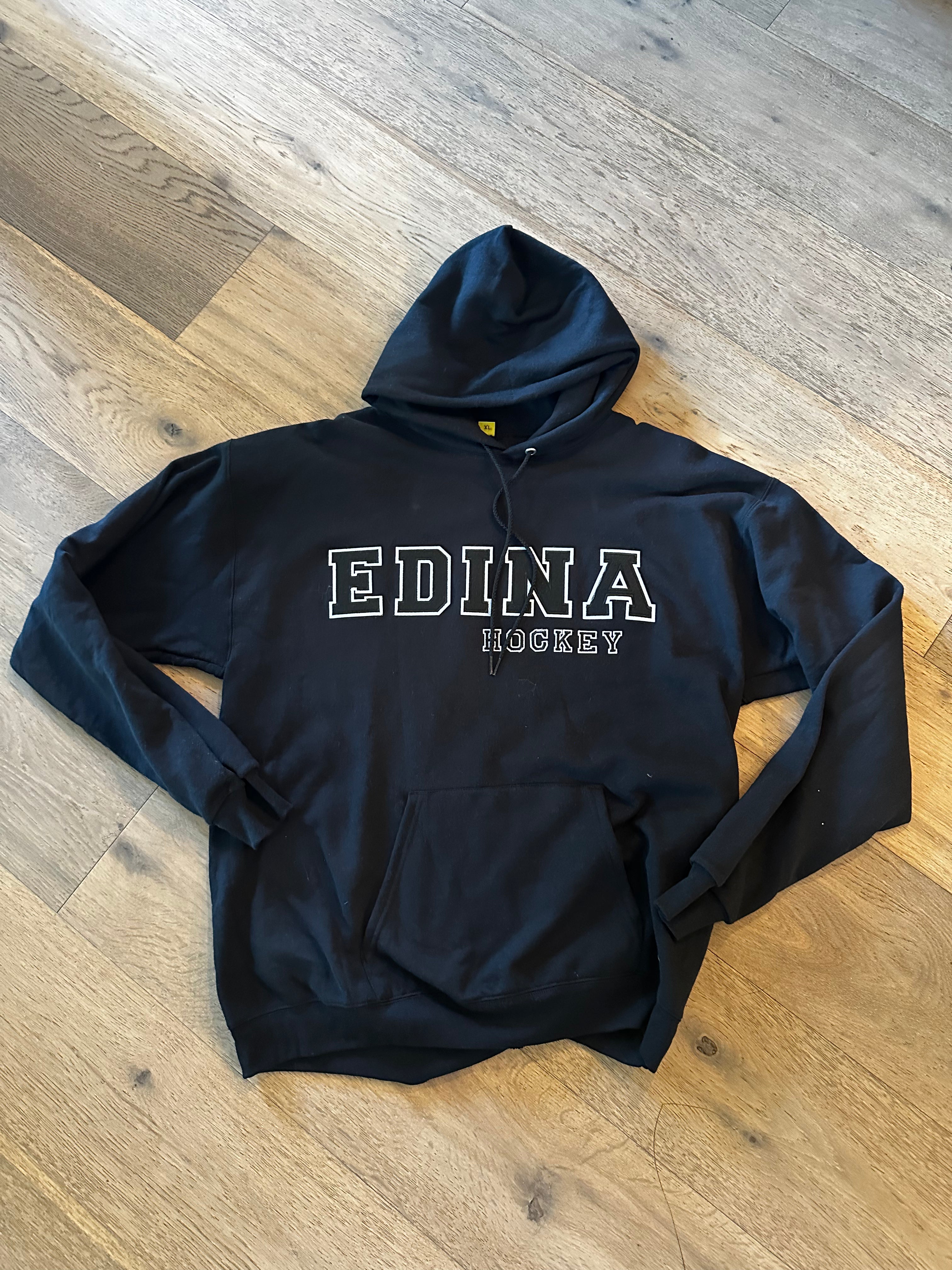 Edina Hockey Black Hoodie - Adult
