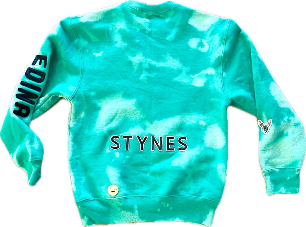 Edina Bleach Dyed Smiley Sweatshirt