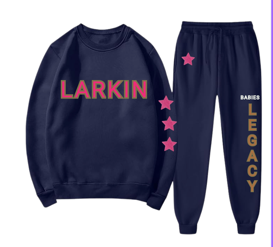 Navy Crewneck Sweatsuit