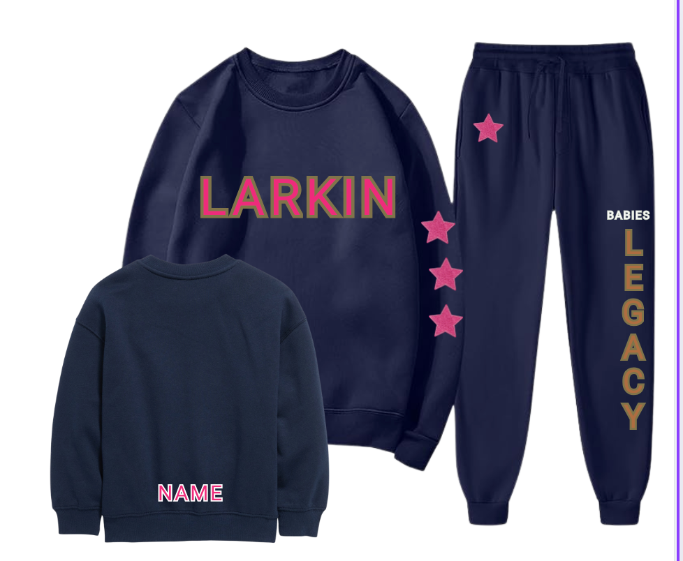 Navy Crewneck Sweatsuit