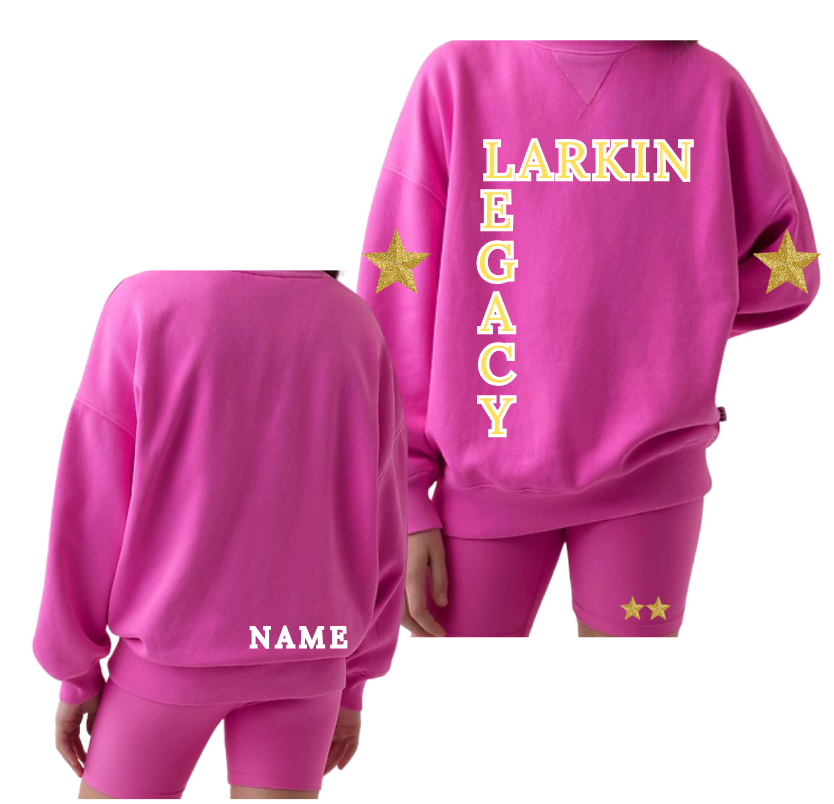 Youth Neon Pink Crewneck Sweatshirt